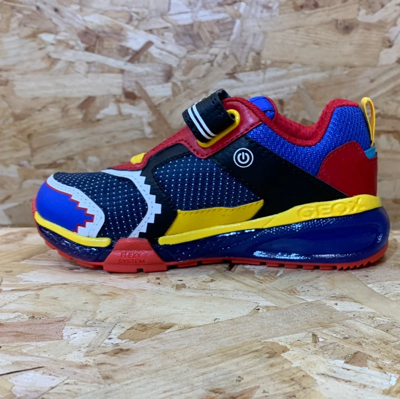 Geox Bayonyc Light Up Sneakers für Kinder – Royal / Rot
