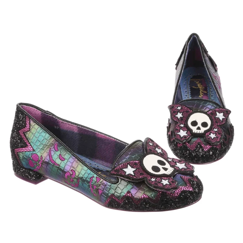 Irregular Choice Deadly Kiss Flats für Damen - Schwarz