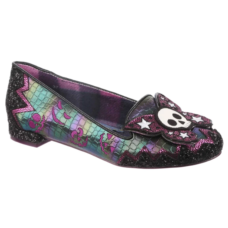 Irregular Choice Deadly Kiss Flats für Damen - Schwarz