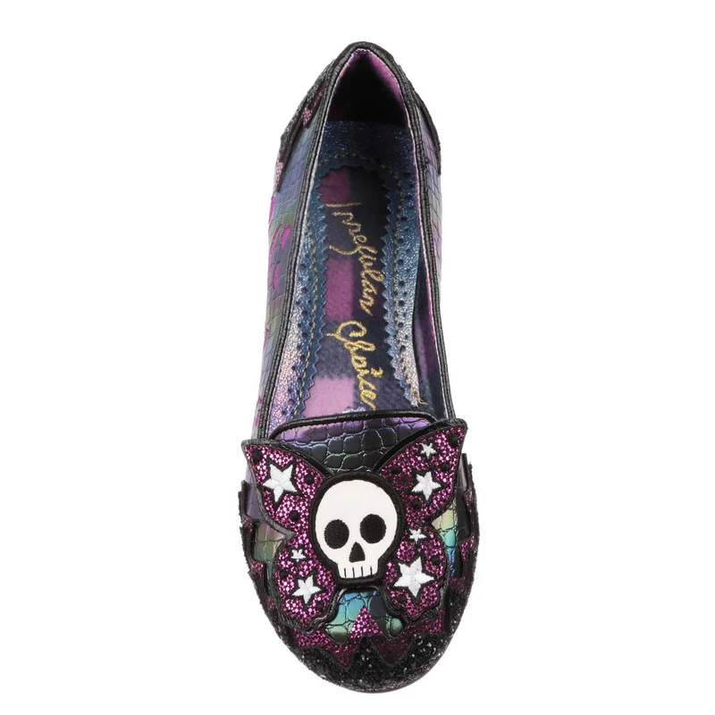 Irregular Choice Deadly Kiss Flats für Damen - Schwarz