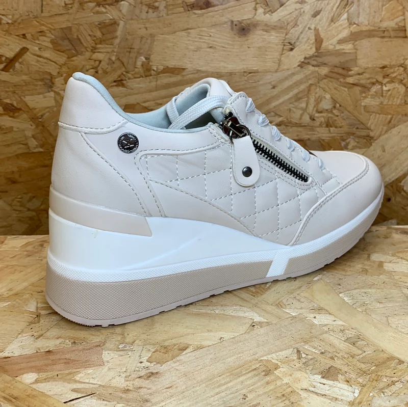 Xti Modische Damen-Sneaker mit Keilabsatz – Beige
