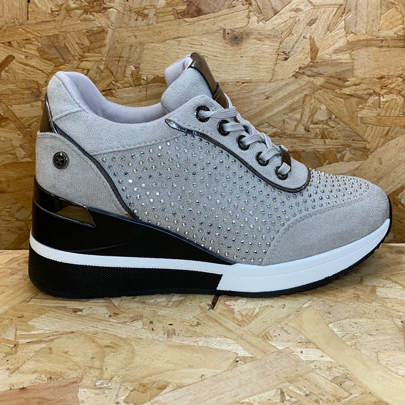 Xti Modische Damen-Sneaker mit Keilabsatz – Eis