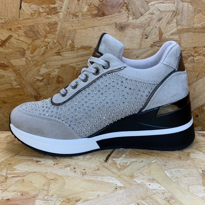 Xti Modische Damen-Sneaker mit Keilabsatz – Eis