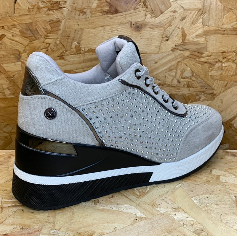 Xti Modische Damen-Sneaker mit Keilabsatz – Eis