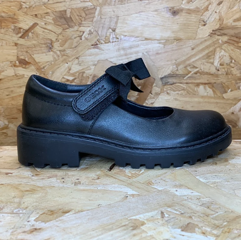 Geox Kinder Casey E Dolly Schulschuh – Schwarz