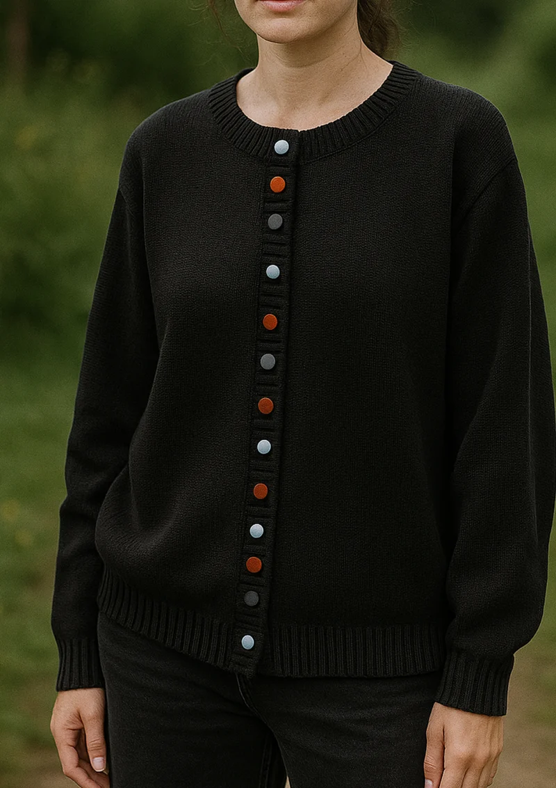 Lisa Komfortable & Stilvolle Cardigan | Schwarz