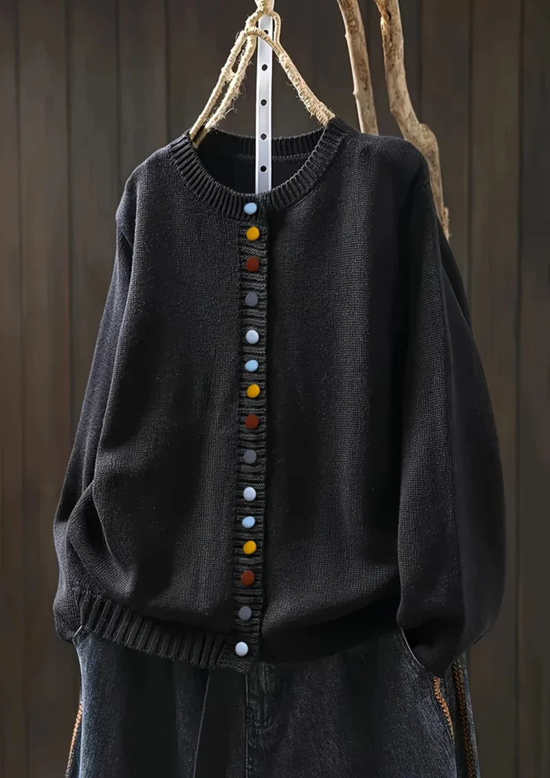 Lisa Komfortable & Stilvolle Cardigan | Schwarz