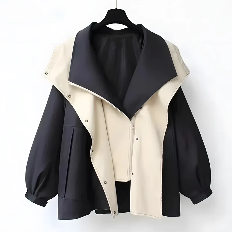 Aleera Elegante Windjacke mit Wetterschutz | Schwarz