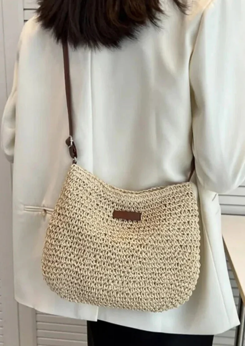 Eryln Strohumhängetasche | Beige