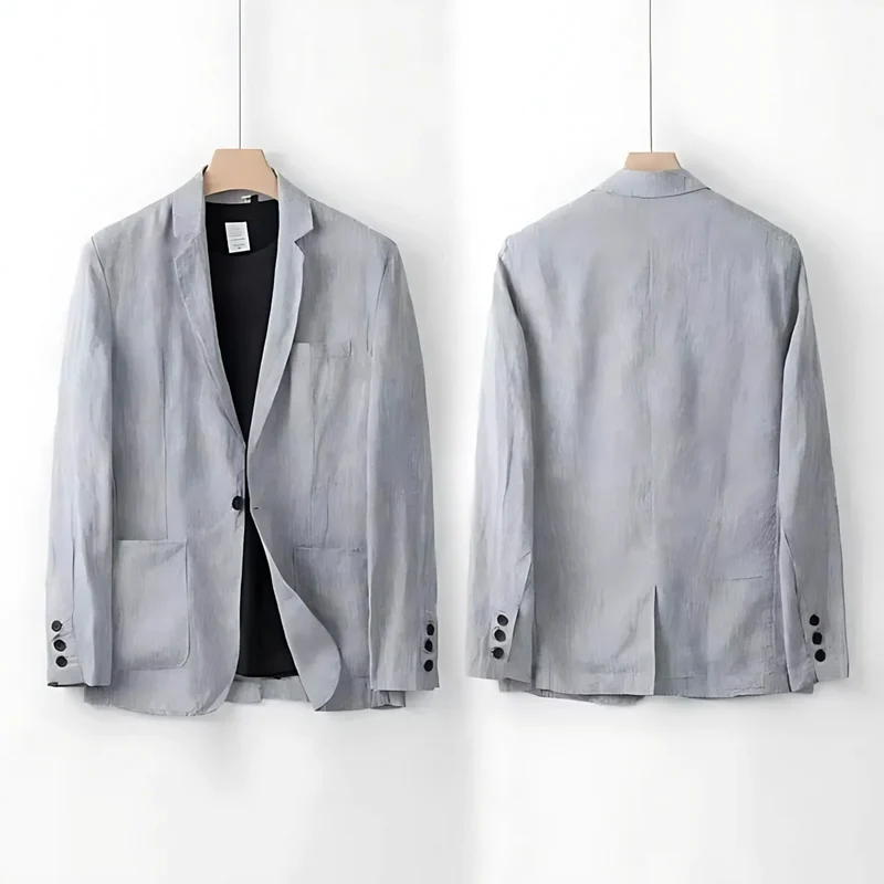 Zephyr Elegantes Leinen-Set für Herren | Grau