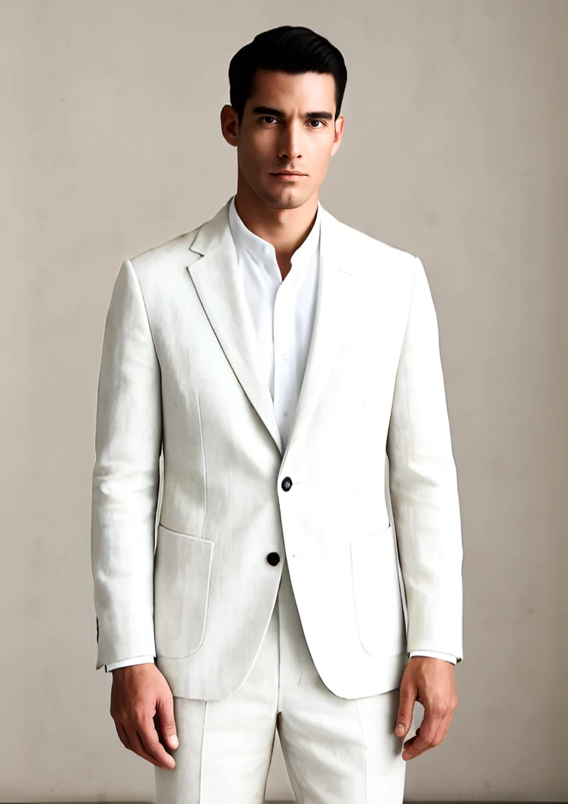 Zephyr Elegantes Leinen-Set für Herren | Beige