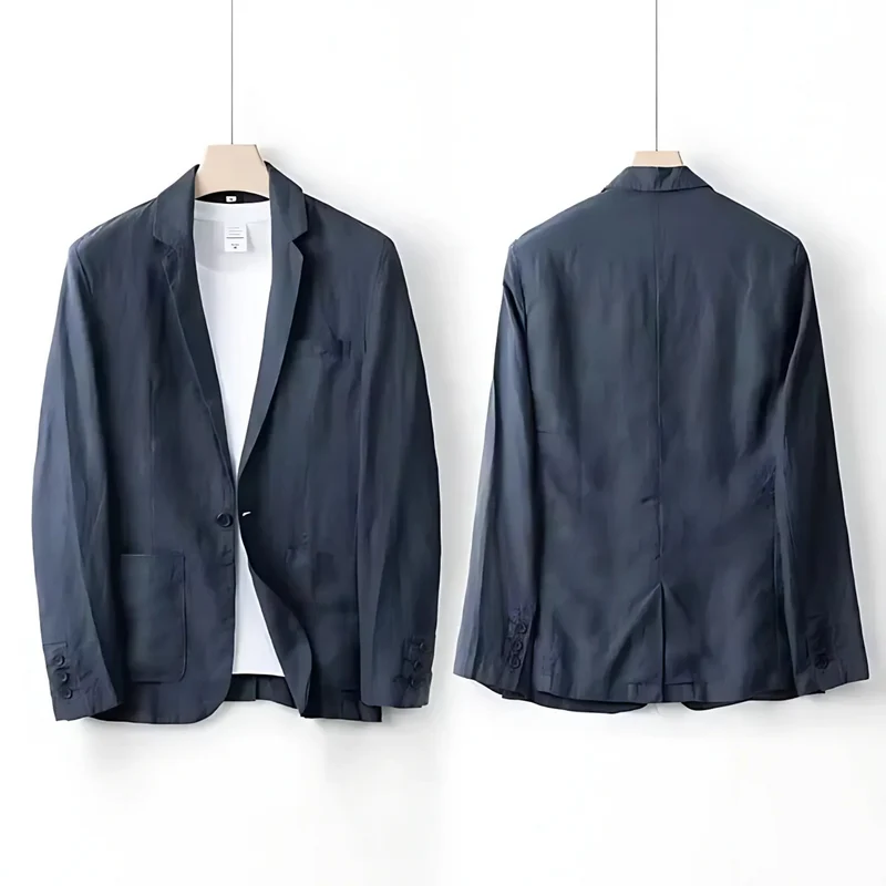 Zephyr Elegantes Leinen-Set für Herren | Dunkelblau