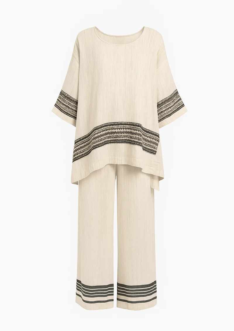 Teya Elegantes lockeres Maxi-Kleid | Schwarz