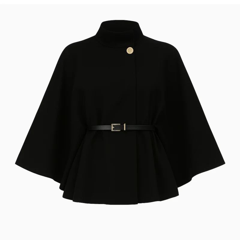 Elun Chice Schmetterlingsjacke mit Gürtel | Schwarz