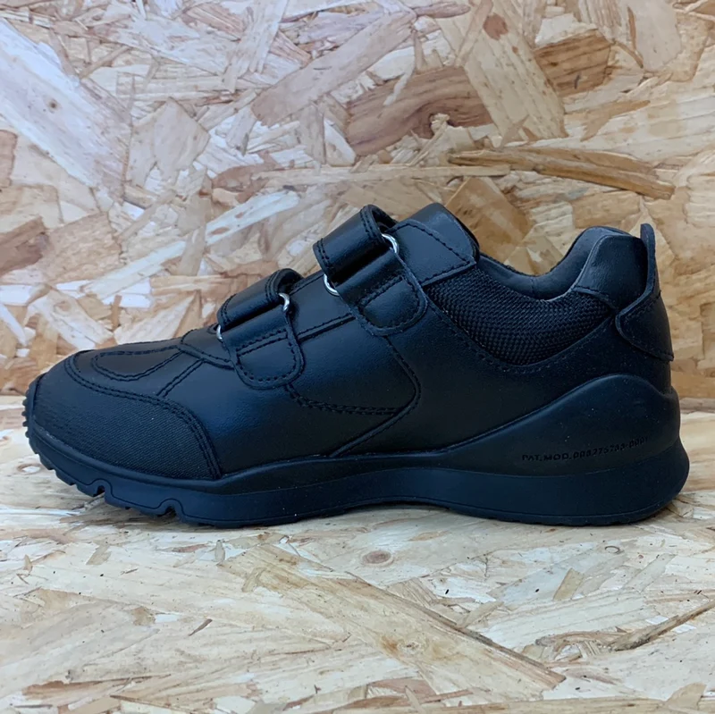 Biomecanics Kinder-Schulschuh aus Leder mit zwei Riemen – Schwarz
