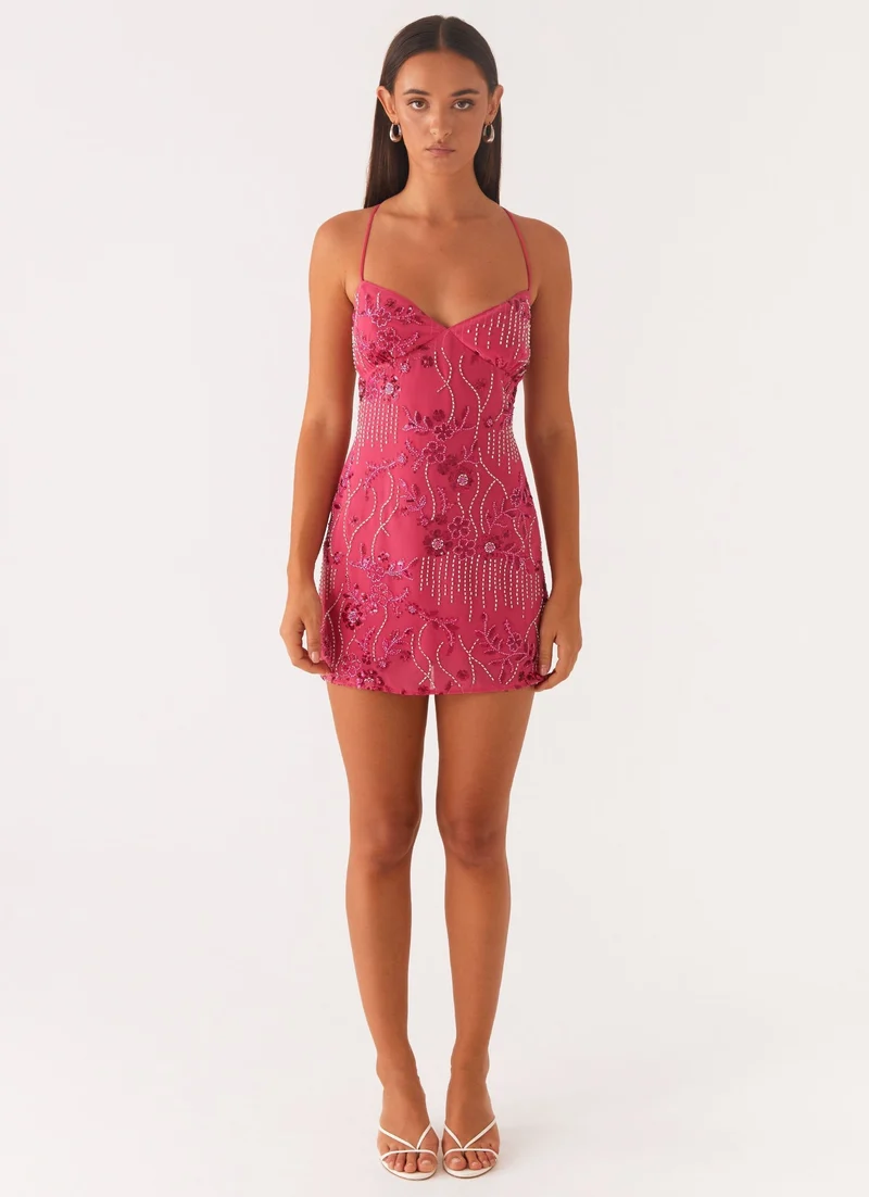 Vietta | Glitzerndes Mini-Kleid mit offenem Rücken
