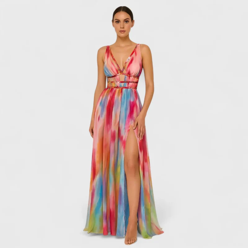 Freya | Gemaltes Maxi-Kleid