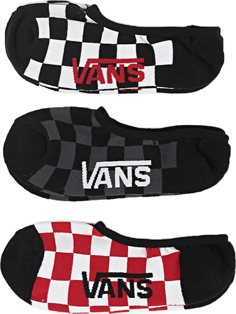 VANS No-Show-Socken mit Schachbrettmuster für Damen (3er-Pack)