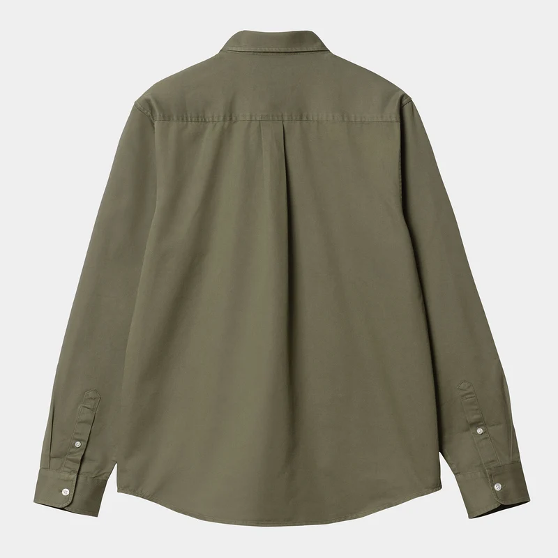 Carhartt WIP Langarm-Madison-Hemd für Herren – Seegras/Wachs