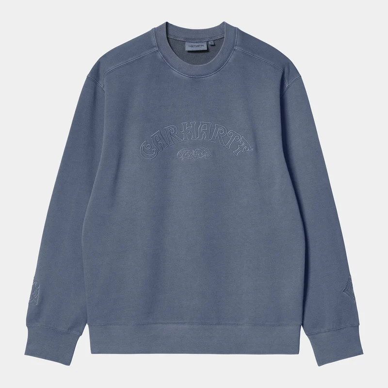 Carhartt WIP Herren-Sweatshirt mit Vers-Schriftzug – Sturmblau