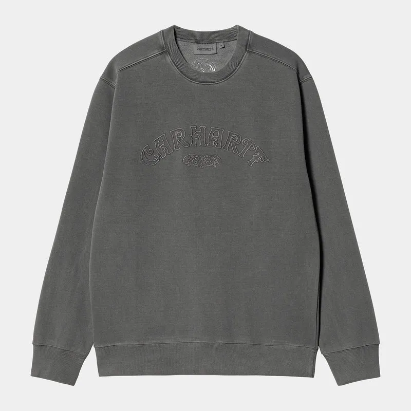Carhartt WIP Herren-Sweatshirt mit Vers-Schriftzug – Vulcan Dyed