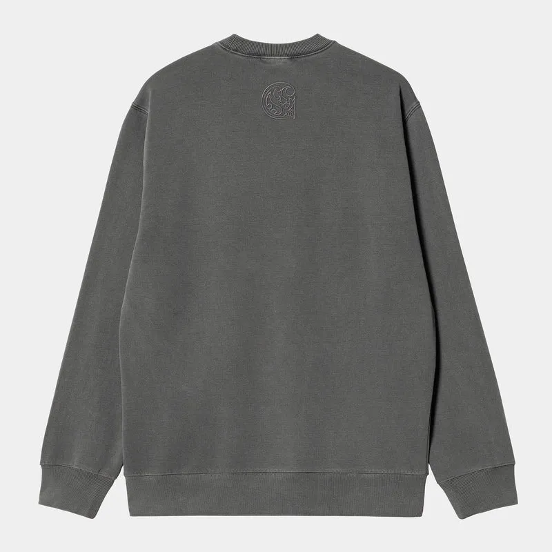 Carhartt WIP Herren-Sweatshirt mit Vers-Schriftzug – Vulcan Dyed