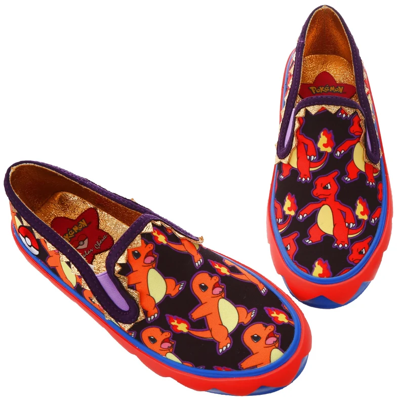 Irregular Choice Frauen Pokemon Every Day is An Adventure Slip-On-Trainer – Orange/Rot