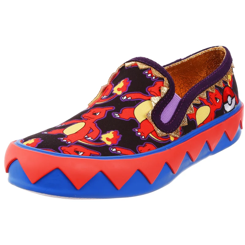 Irregular Choice Frauen Pokemon Every Day is An Adventure Slip-On-Trainer – Orange/Rot