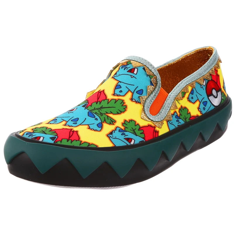 Irregular Choice Frauen Pokemon Every Day is An Adventure Slip-On-Trainer – Mint/Gelb