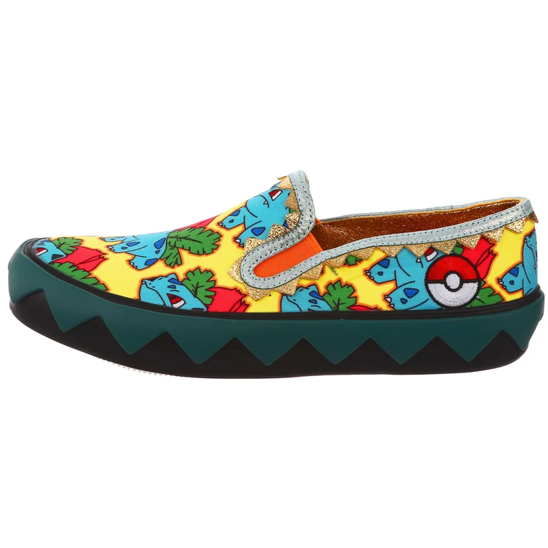 Irregular Choice Frauen Pokemon Every Day is An Adventure Slip-On-Trainer – Mint/Gelb