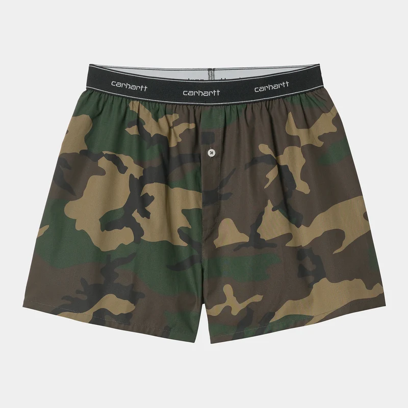 Carhartt WIP Herren-Boxershorts mit Schriftzug – Camo Laurel