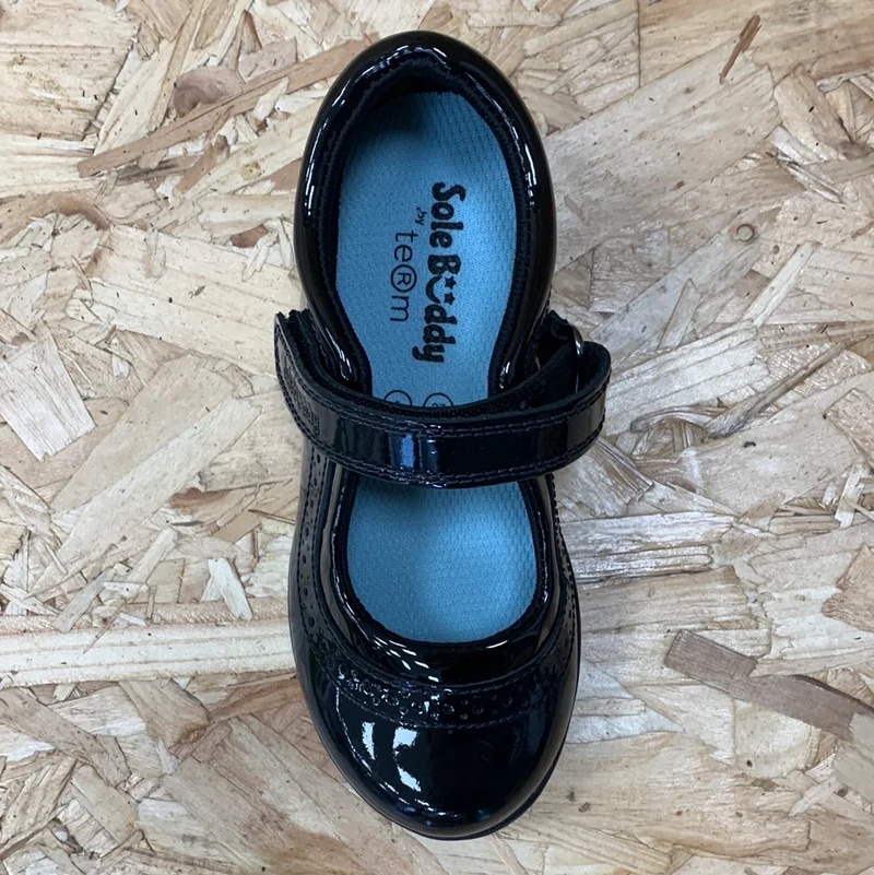 Term Sole Buddy Kinderschuh Vega aus Lackleder – Schwarz