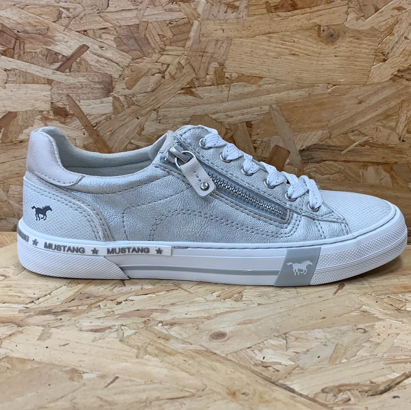 Mustang Modische Sneaker für Damen - Silber