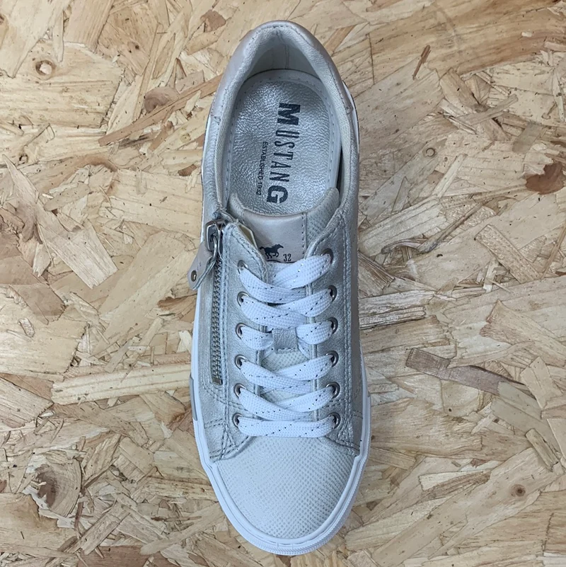 Mustang Modische Sneaker für Damen - Silber