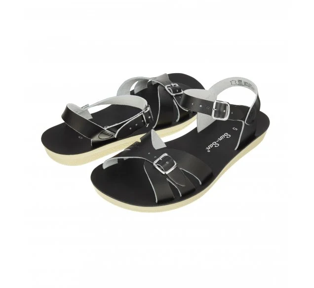 Salt Water Sandals Damen-Boardwalk-Sandale – Schwarz