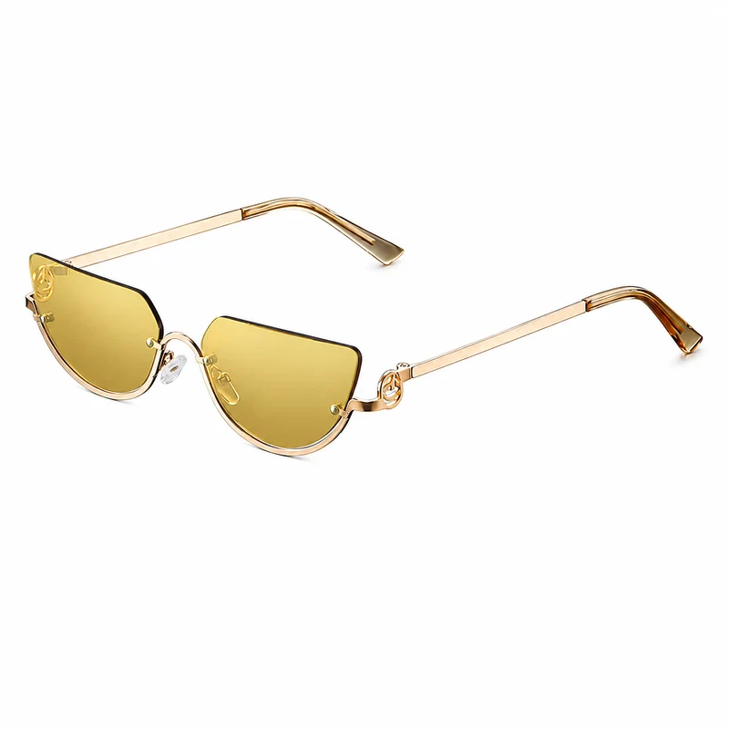 Damen Sonnenbrille mit randlosen Gläsern und geraden Bügeln