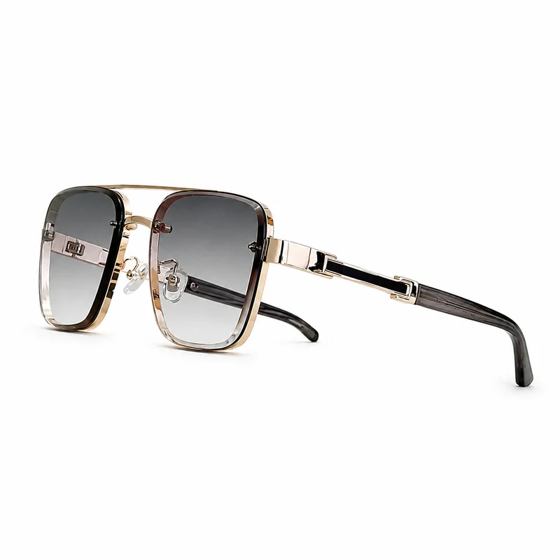 Herren Sonnenbrille mit eckigen Gläsern und Doppelsteg