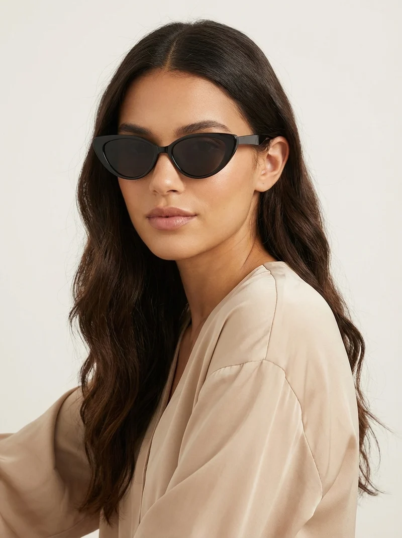 Damen Cat-Eye Sonnenbrille mit festem Gestell