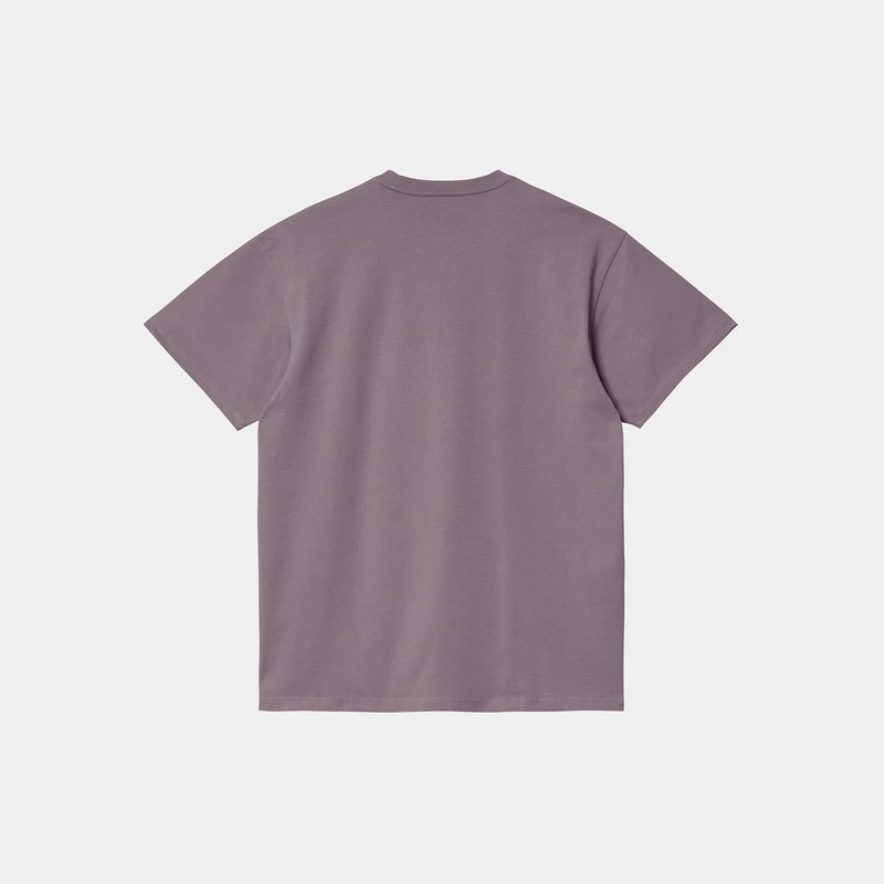 Carhartt WIP Herren Chase Kurzarm-T-Shirt – Misty Thistle / Gold