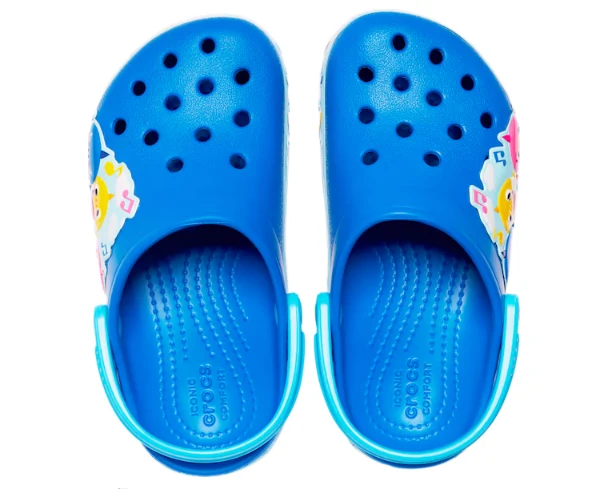 Crocs Klassischer Baby Shark Clog für Kinder – Helles Kobalt