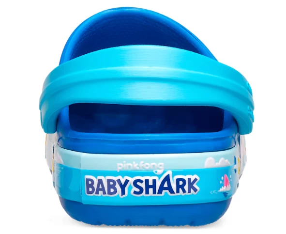 Crocs Klassischer Baby Shark Clog für Kinder – Helles Kobalt