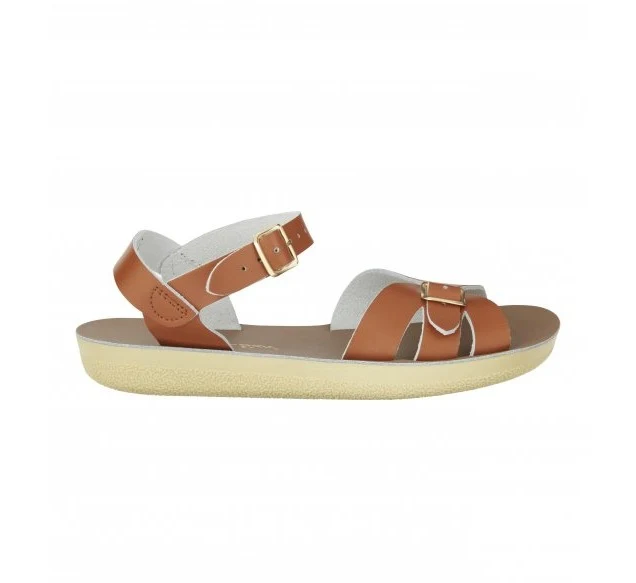 Salt Water Sandals Damen-Boardwalk-Sandale – Hellbraun