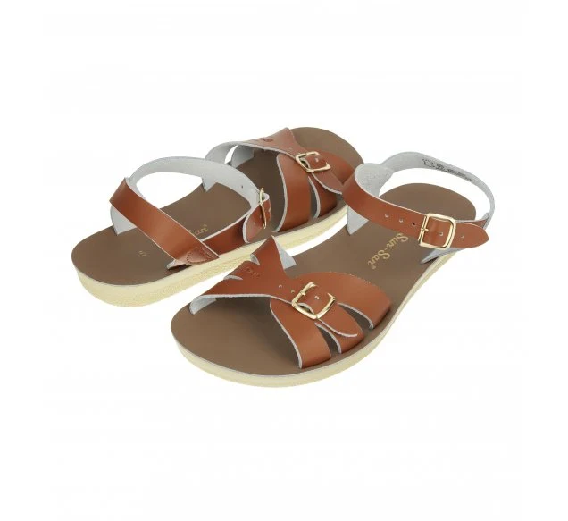 Salt Water Sandals Damen-Boardwalk-Sandale – Hellbraun