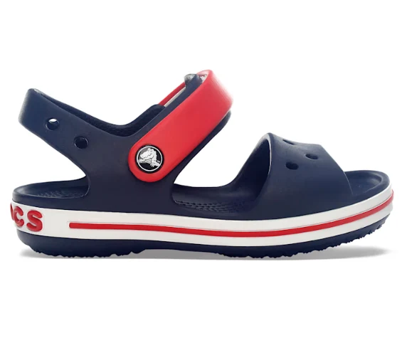 Crocs Crocband-Sandale für Kinder – Marineblau/Rot