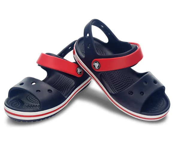 Crocs Crocband-Sandale für Kinder – Marineblau/Rot