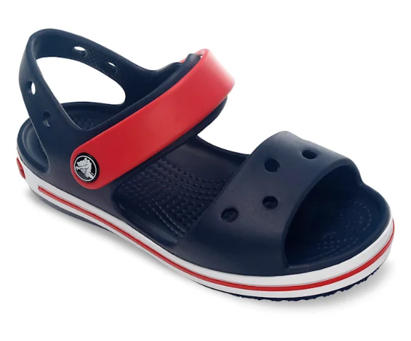 Crocs Crocband-Sandale für Kinder – Marineblau/Rot