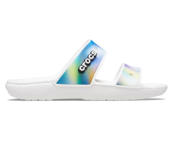 Crocs Unisex Classic Solarized Sandale – Weiß / Multi