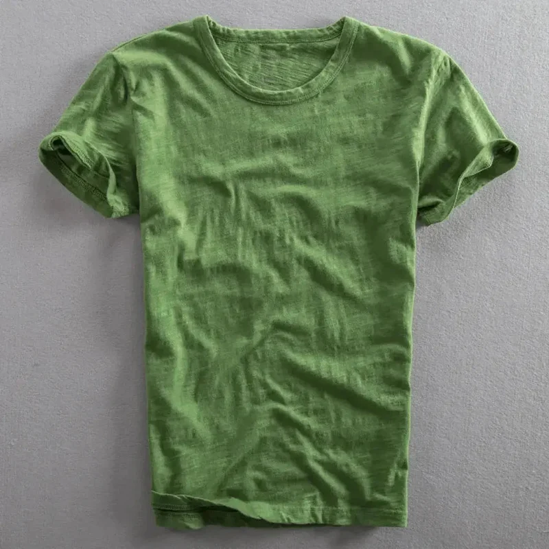 Herren T-Shirt mit Rundhalsausschnitt und Slub-Struktur