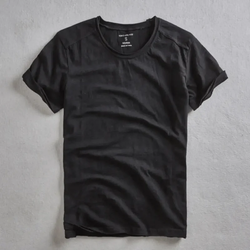 Herren T-Shirt mit Rundhalsausschnitt und Slub-Struktur