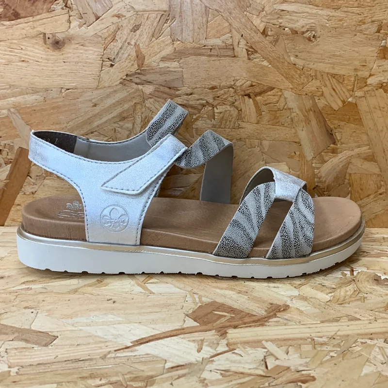 Rieker Modische Damensandale – Metallic